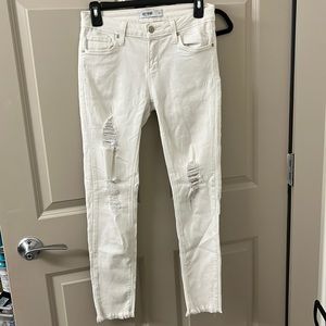 Just Black - White ripped skinny Jean